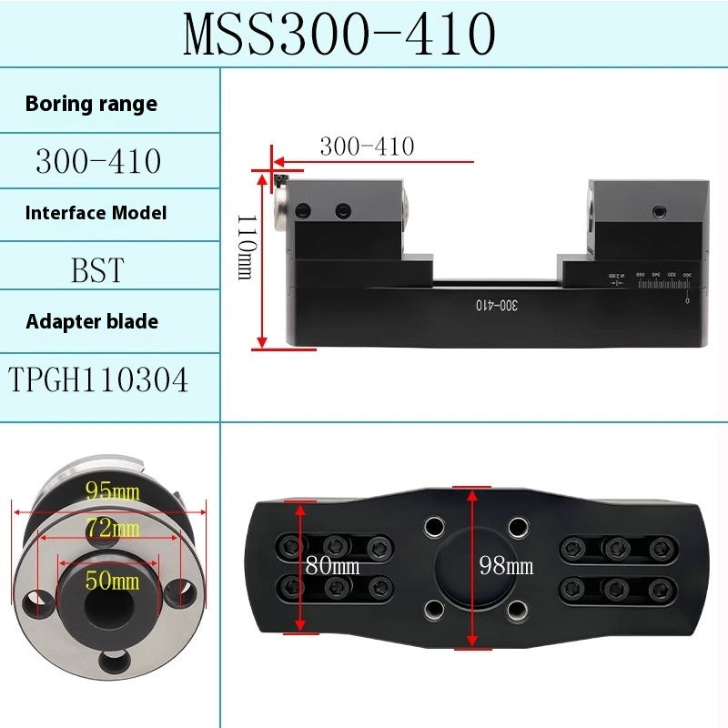 1074-Machining Center Adjustable Heavy Duty Large Bore Fine Adjustment Fine Boring Bars 200-1200 Bridge Type BST Boring Bars BT50 Shandong Denso Pricision Tools Co.,Ltd.